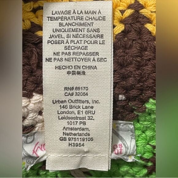 free people OS Palm Springs Palm TreeβBrown Gold Crochet Knit Brim Hat - Picture 7 of 9